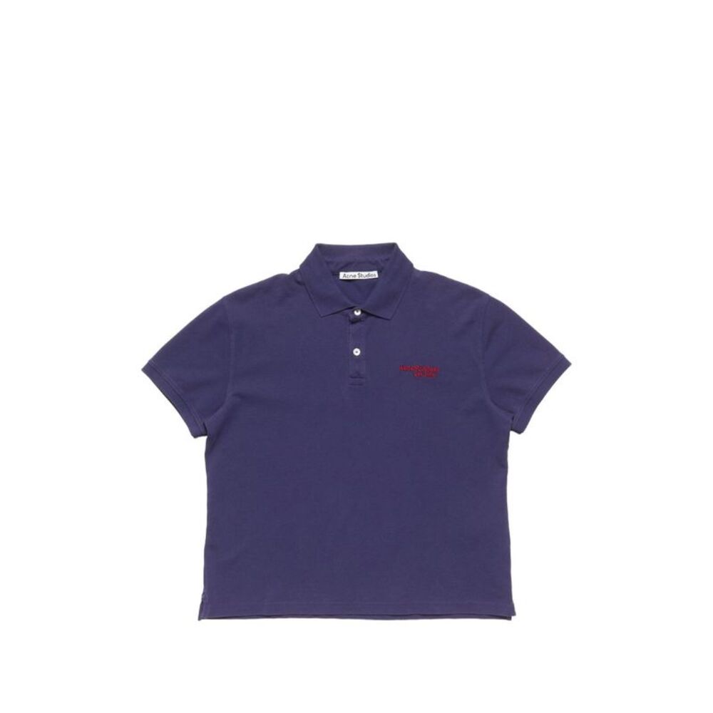 Acne Studios Men Logo Cotton Polo Shirt